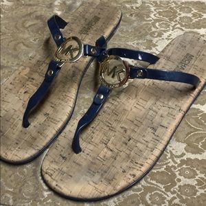 Michael Kors Sandals, Sz 10, Black Patent